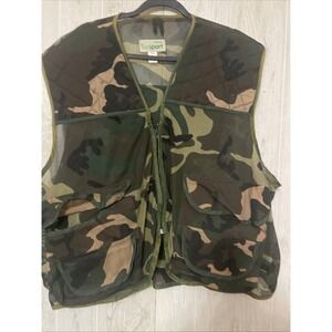 TexSport Vest Mens Xxl Camo Zip Up Netting Bird Game Pouch Slightly Worn